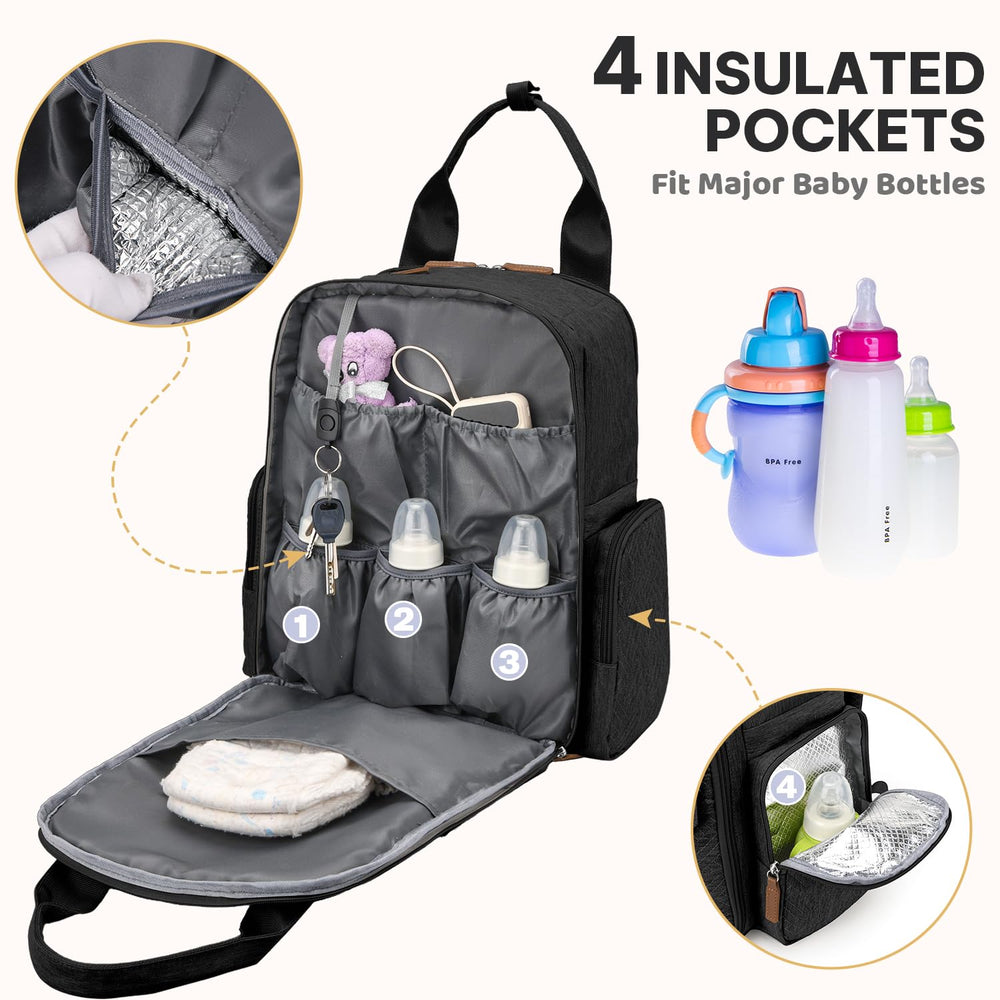 JSTPRO Diaper Bag Backpack luggage strap enables hands-free travel