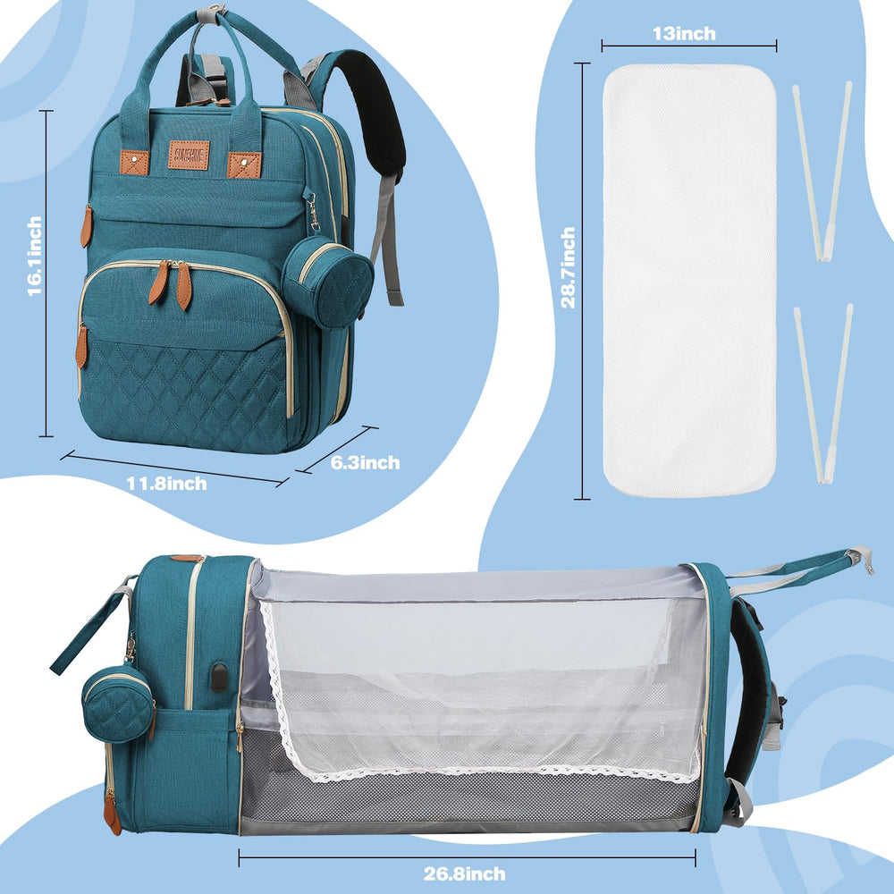 JSTPRO diaper bag backpack ergonomic straps offer comfortable all-day carry.