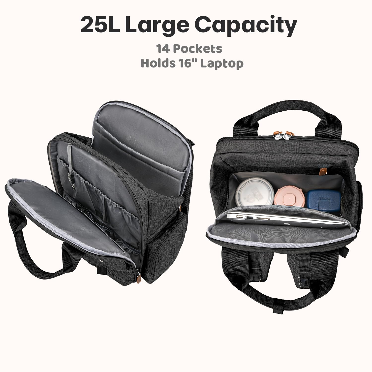 JSTPRO Diaper Bag Backpack stroller buckles free your hands during strolls