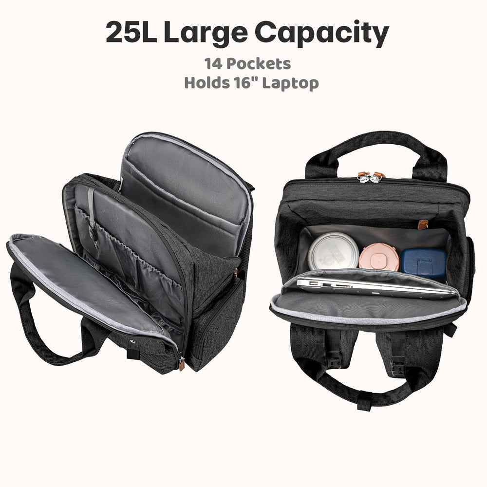 JSTPRO Diaper Bag Backpack stroller buckles free your hands during strolls