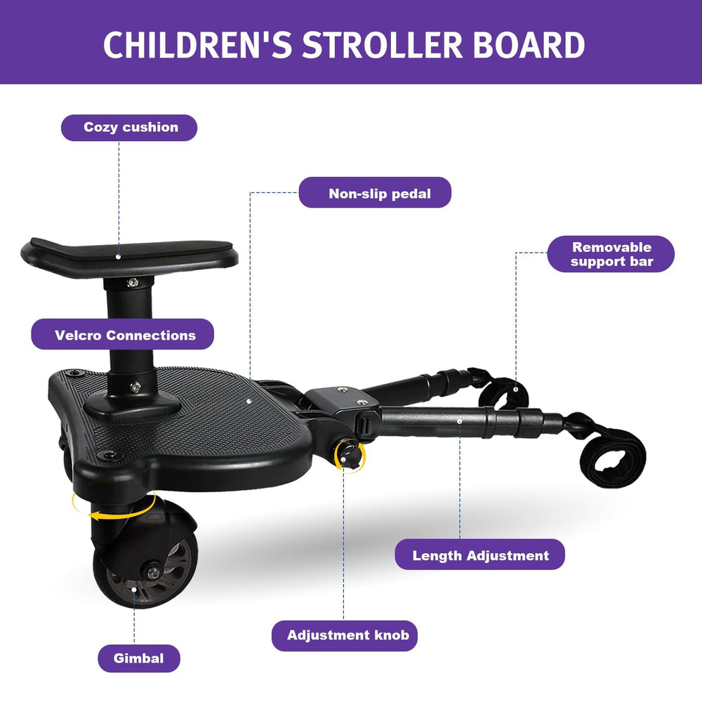 JUANWAN 360-degree wheels adapt to uneven surfaces for smoother steering.