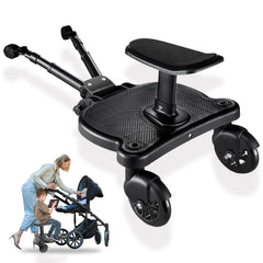 JUANWAN universal stroller board adjustable plate fits most strollers for quick, secure setup.