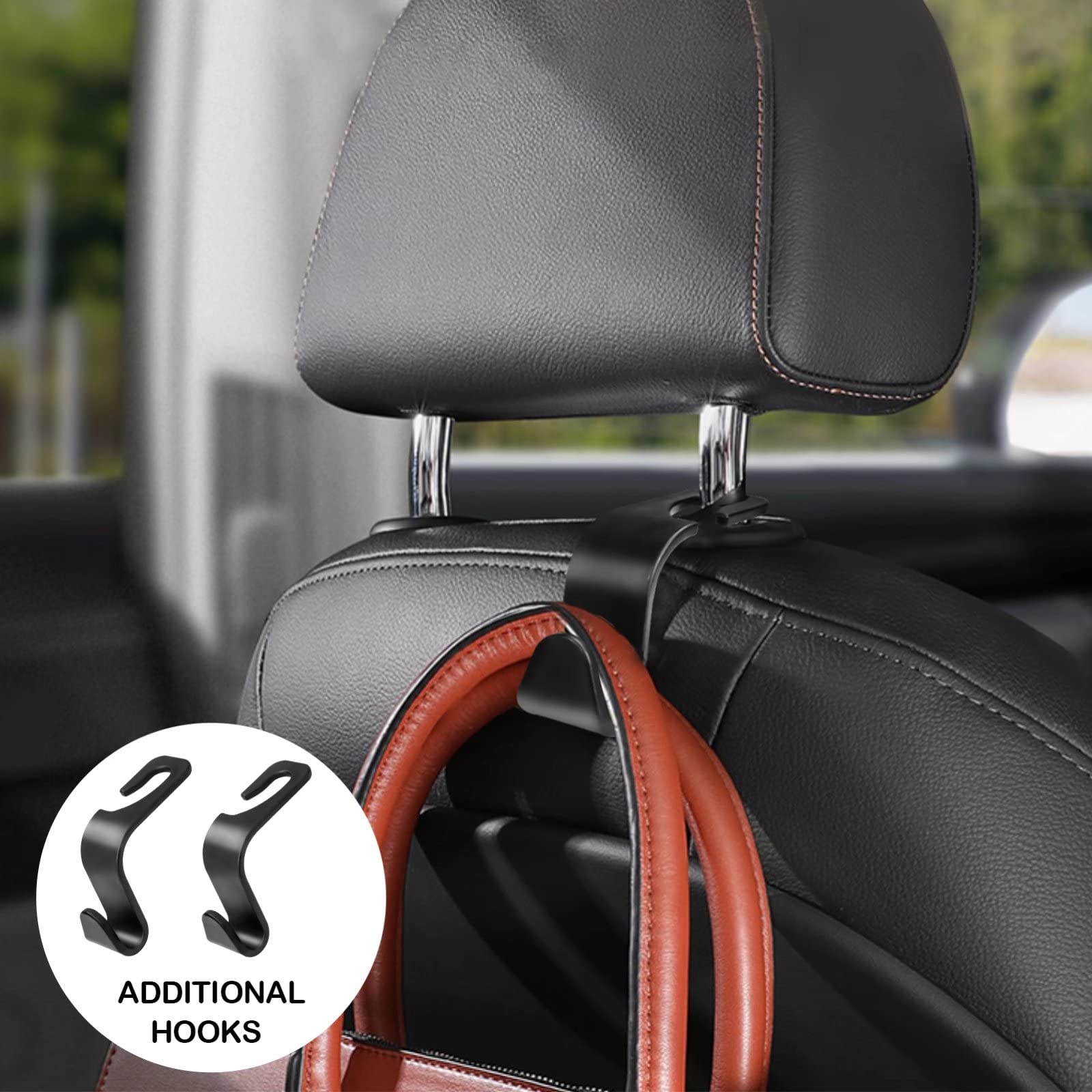 JUCAINHI two-pack backseat organizer for versatile family car setups.
