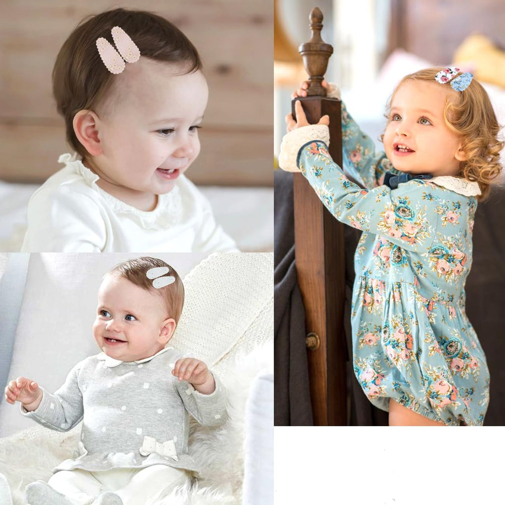 JUCCPUL 1.5-inch baby snap hair clip ideal for tiny toddlers' fine hair.