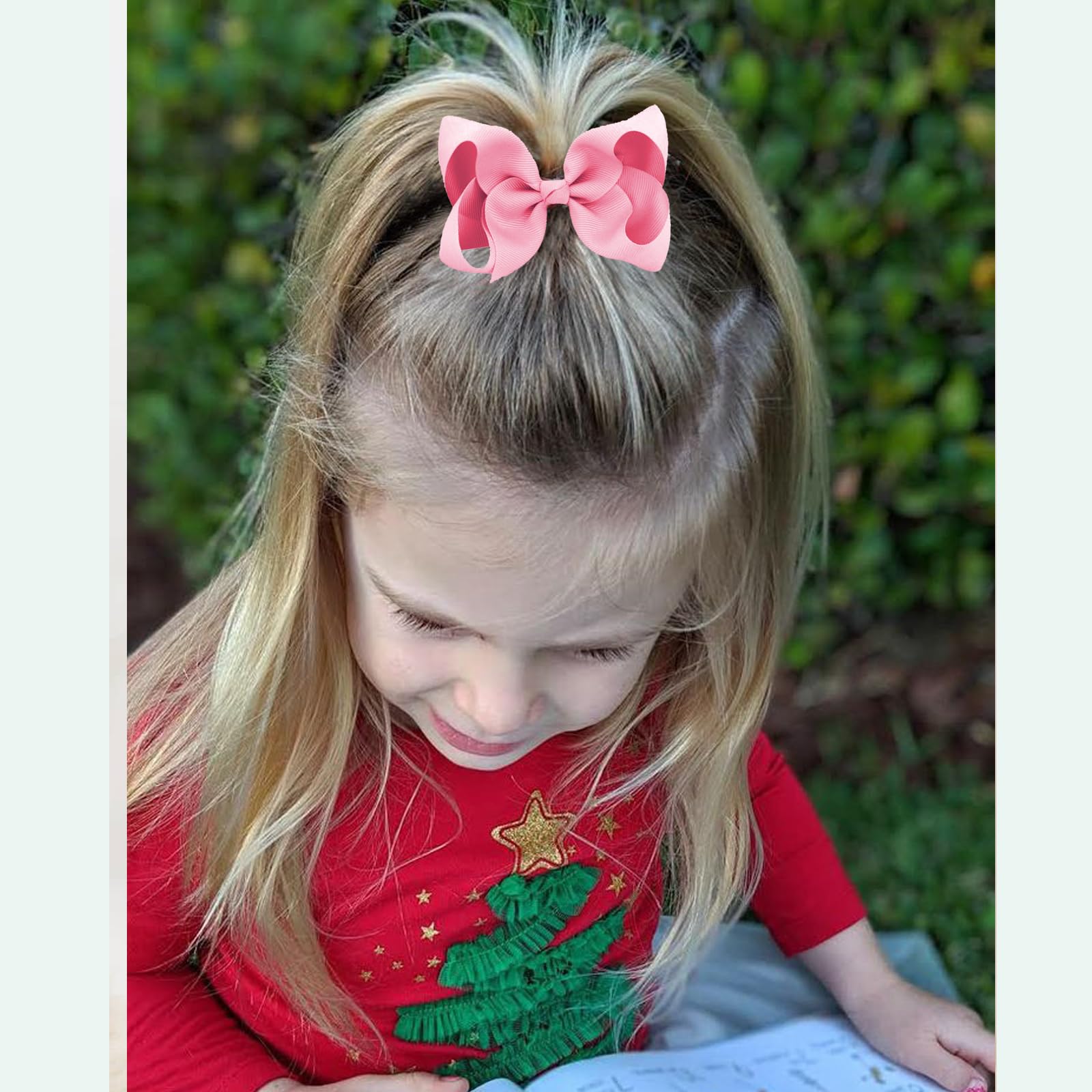 JUCCPUL pink bow set enhances back-to-school outfits with cute detail