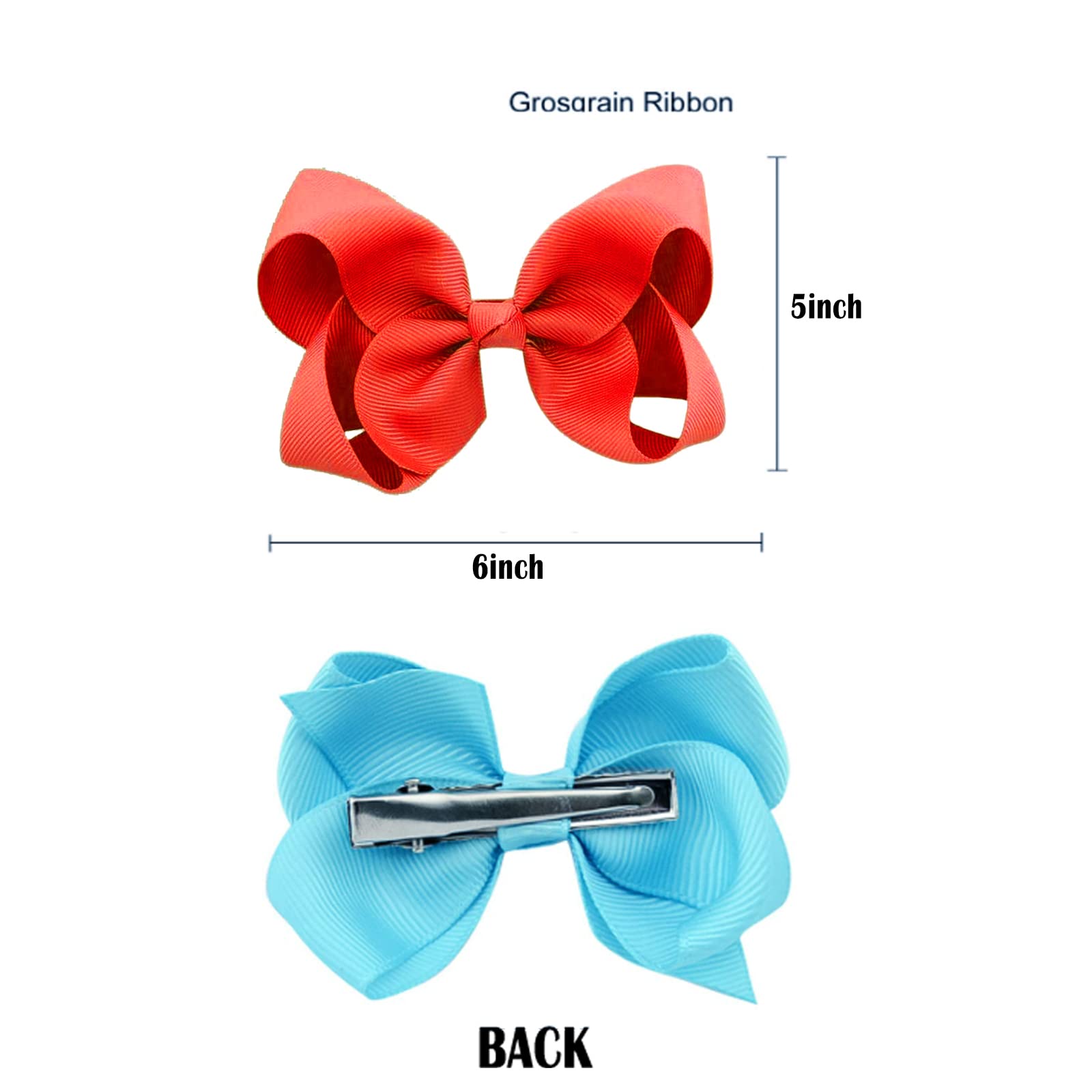 JUCCPUL baby girl hair accessory red bow ideal for braids and side clips