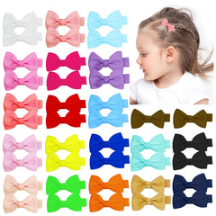 JUCCPUL baby hair bows closeup shows secure fully lined clip for delicate hair