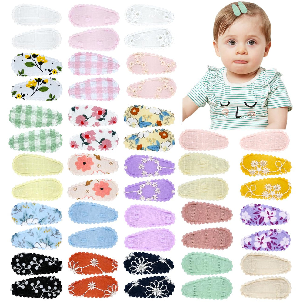 JUCCPUL baby snap hair clip gift box with assorted colors for quick everyday styling.
