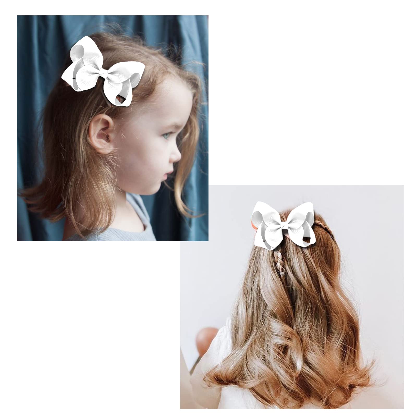 JUCCPUL back-to-school look bow on clip supports quick, neat hairstyles.