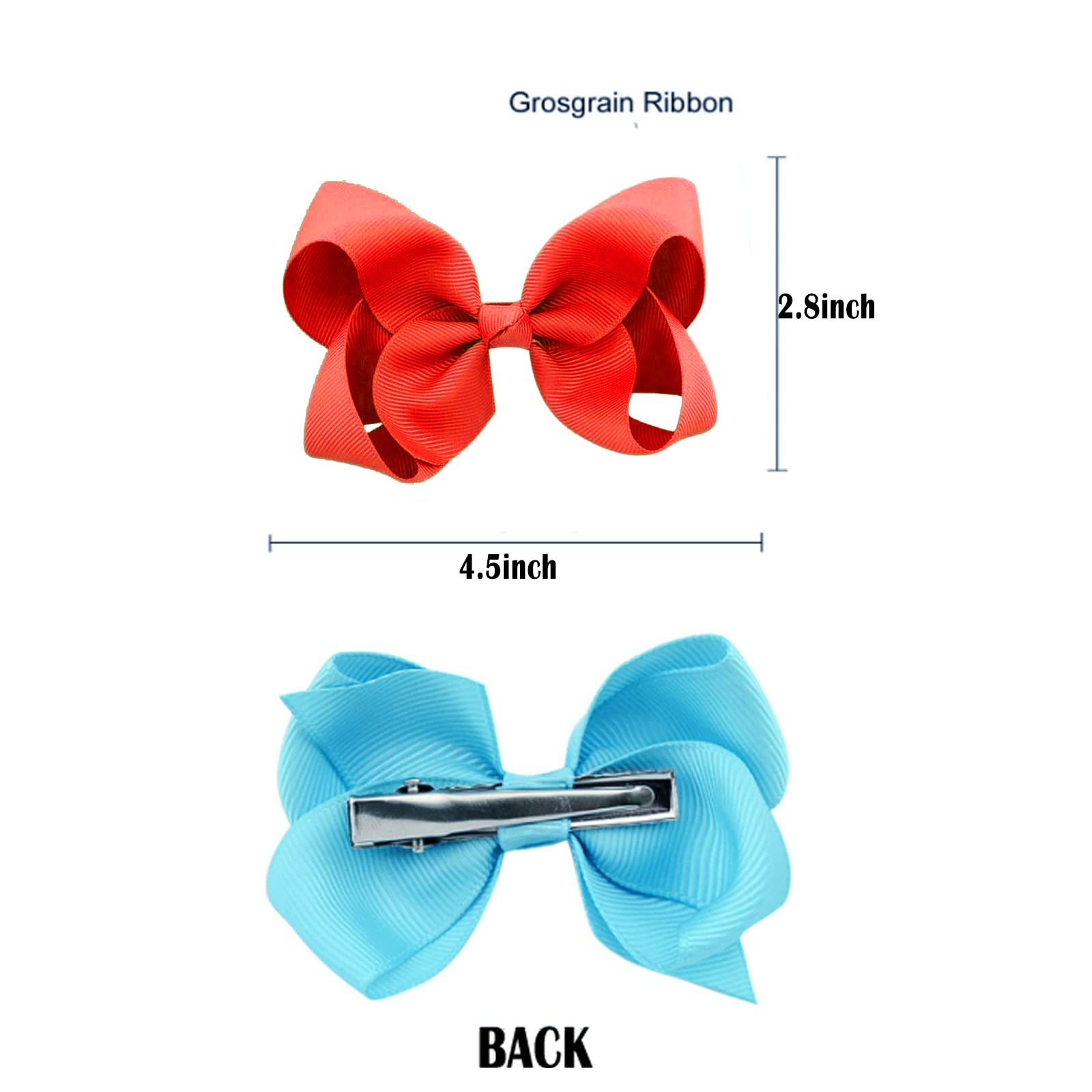 JUCCPUL red alligator-clip bow secures hair in fine or thick textures.