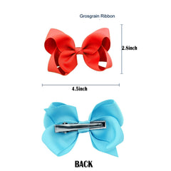 JUCCPUL red alligator-clip bow secures hair in fine or thick textures.