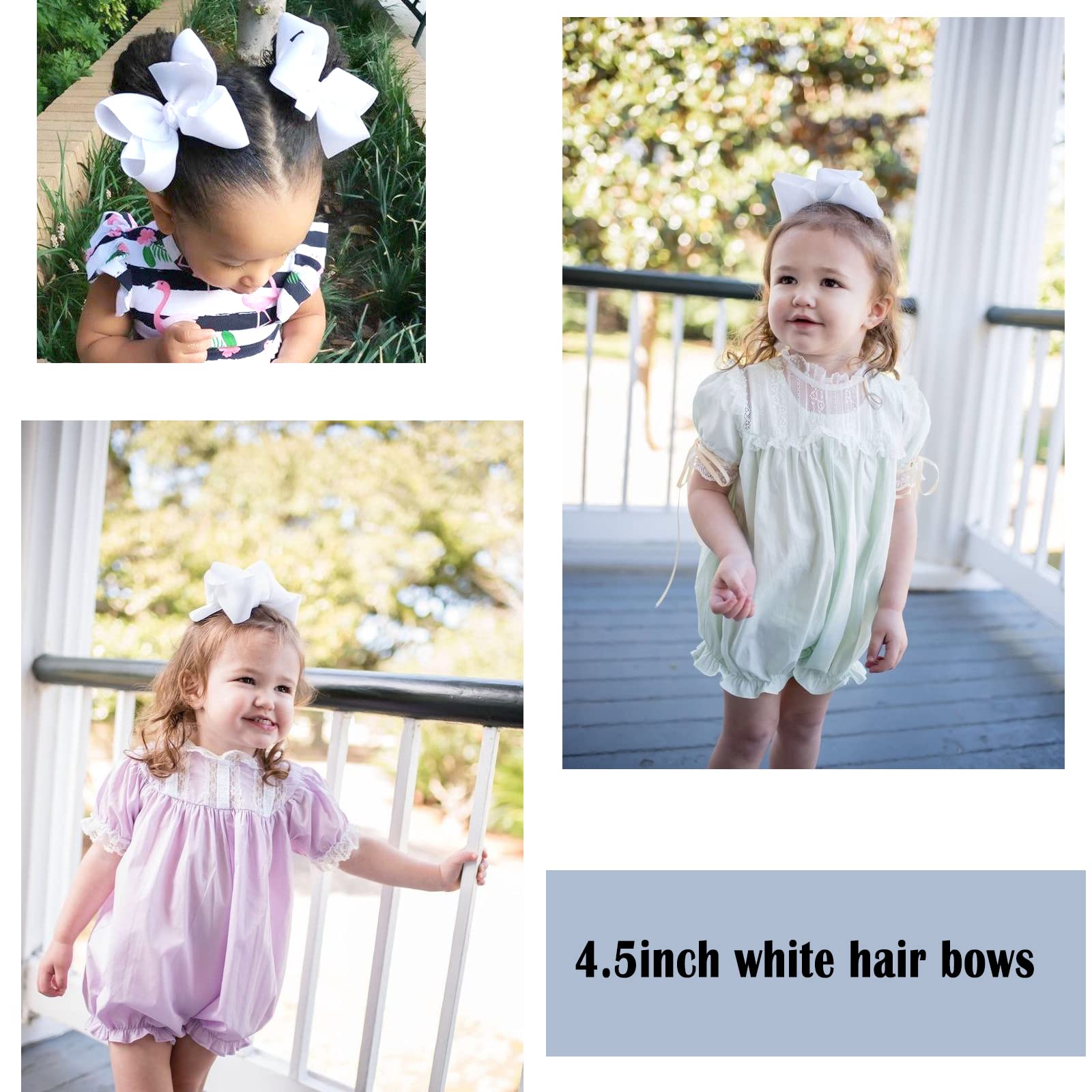 JUCCPUL closeup of grosgrain ribbon bow shows soft texture and secure clip for all hair types.