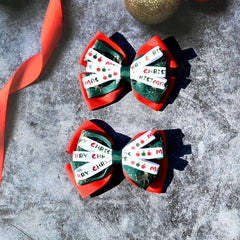 JUCCPUL elk motif close-up shows durable grosgrain texture for holiday wear
