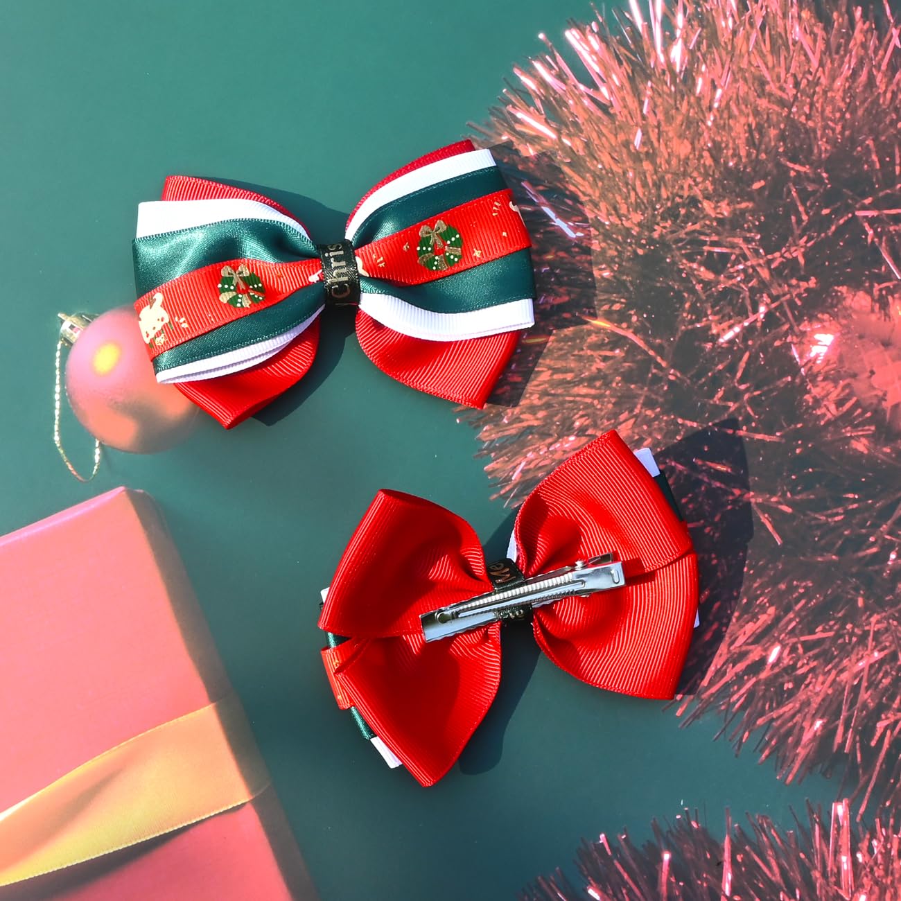JUCCPUL girls wearing bows portrait featuring holiday-ready outfits