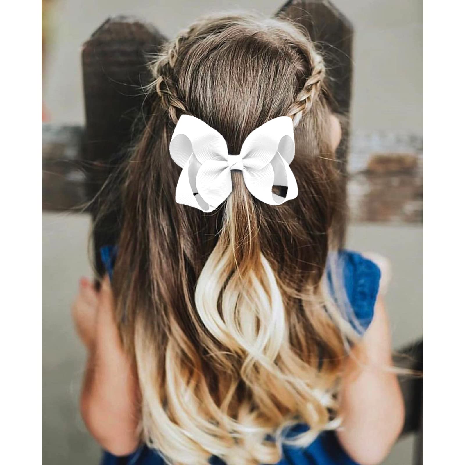 JUCCPUL kids hair bows secured on fine or coarse hair.