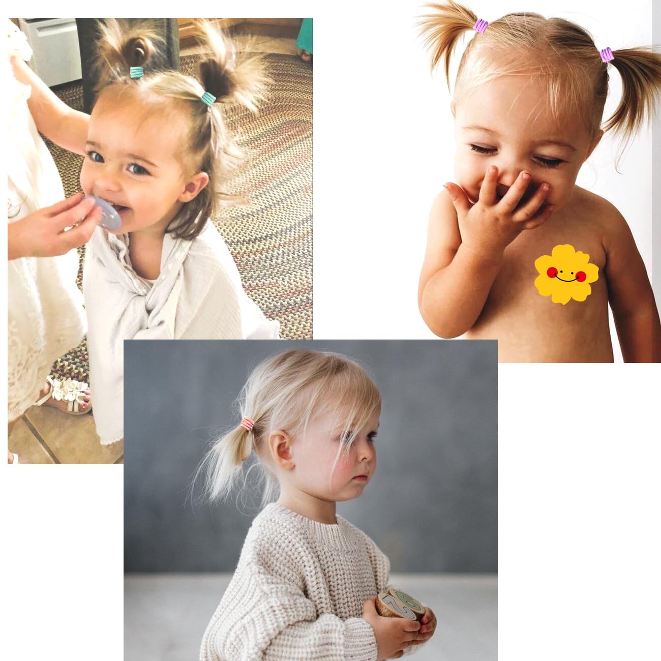 JUCCPUL kid friendly accessory for quick colorful styling on busy mornings.