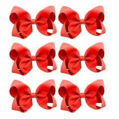 JUCCPUL red grosgrain bow with alligator clip secures toddler hair