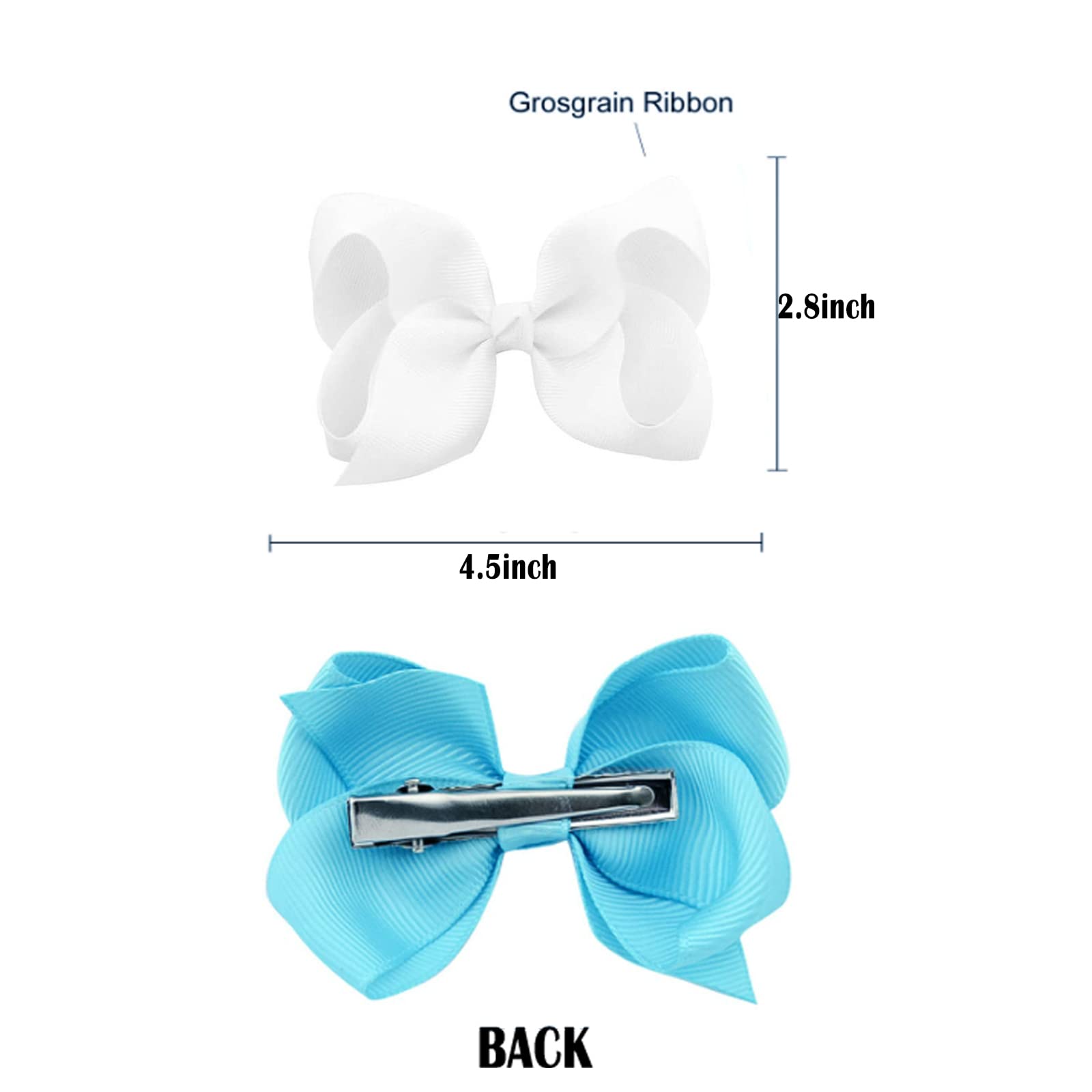JUCCPUL toddler-braids bows on white clip offer playful outfits and secure styling.