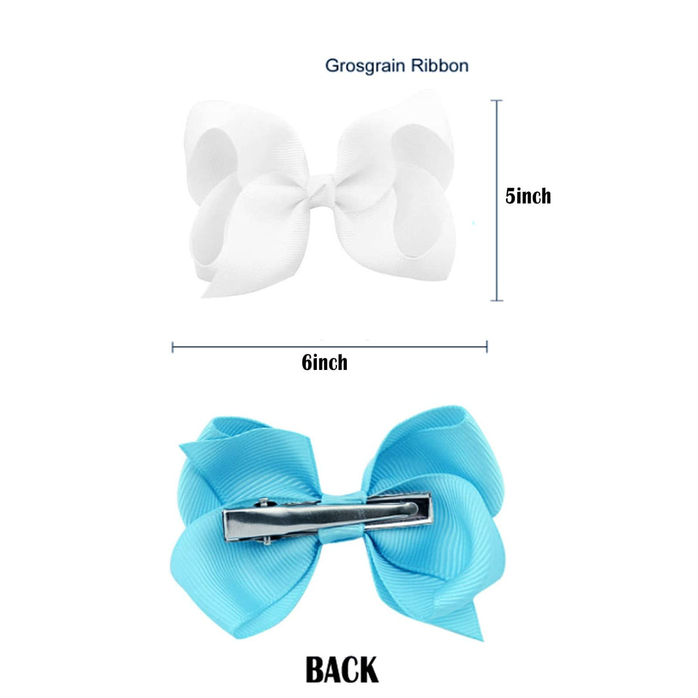 JUCCPUL white bow close-up showing grosgrain texture for durable wear.