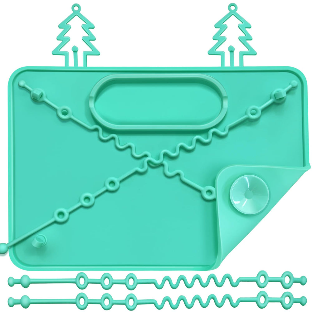 JUEJIAZKIY baby placemat with suction cups keeps meals tidy on table