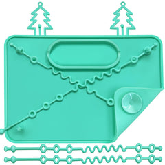 JUEJIAZKIY baby placemat with suction cups keeps meals tidy on table