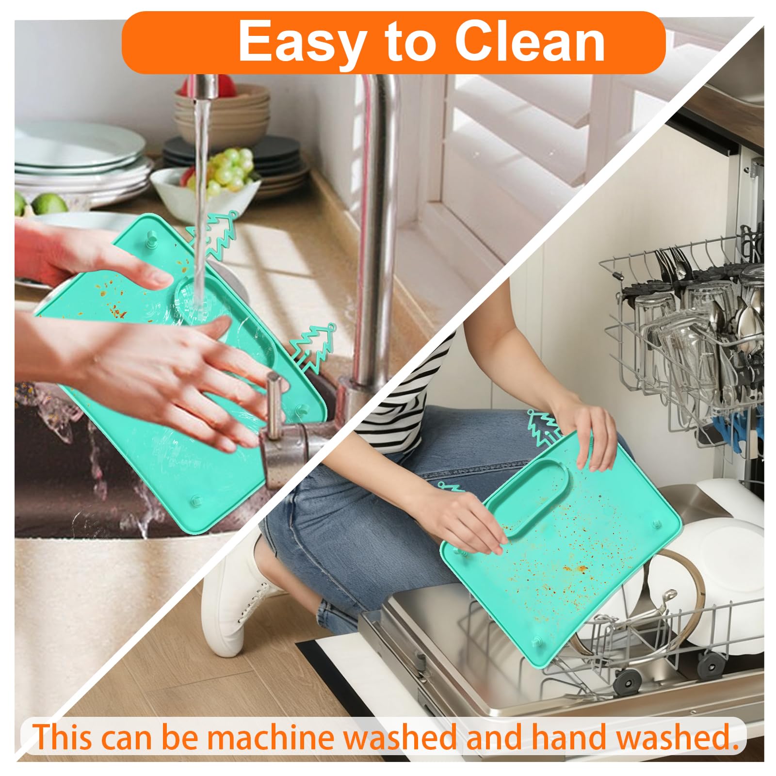 JUEJIAZKIY placemat is machine washable for quick refresh