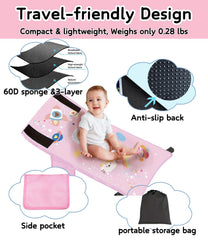JUELWRY Toddler Airplane Bed pink side pockets hold toys.