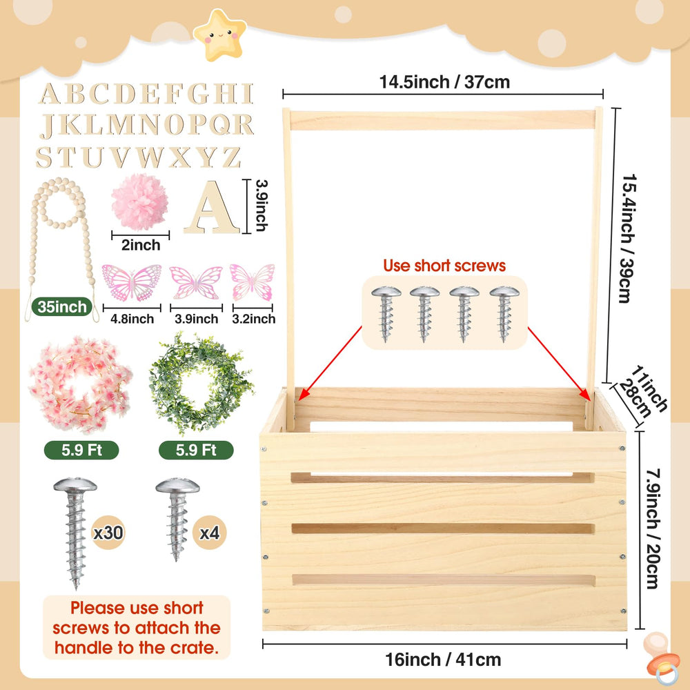 Juexica butterfly-eucalyptus-garland on crate for decorative charm