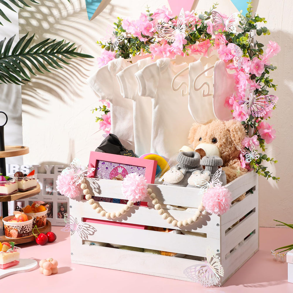 Juexica pink large letters enhance custom baby shower messages.