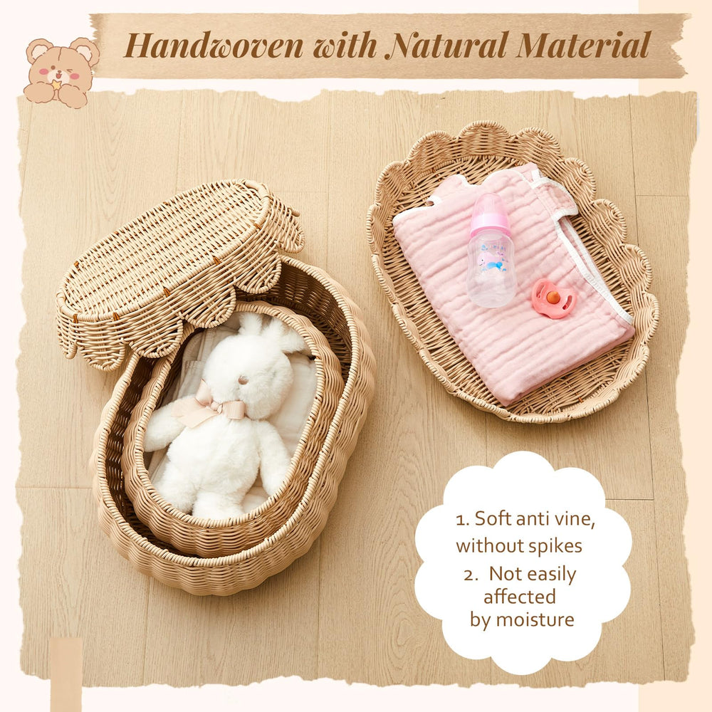 Juexica two sizes baskets showcase versatile, space-saving storage for home and nursery.