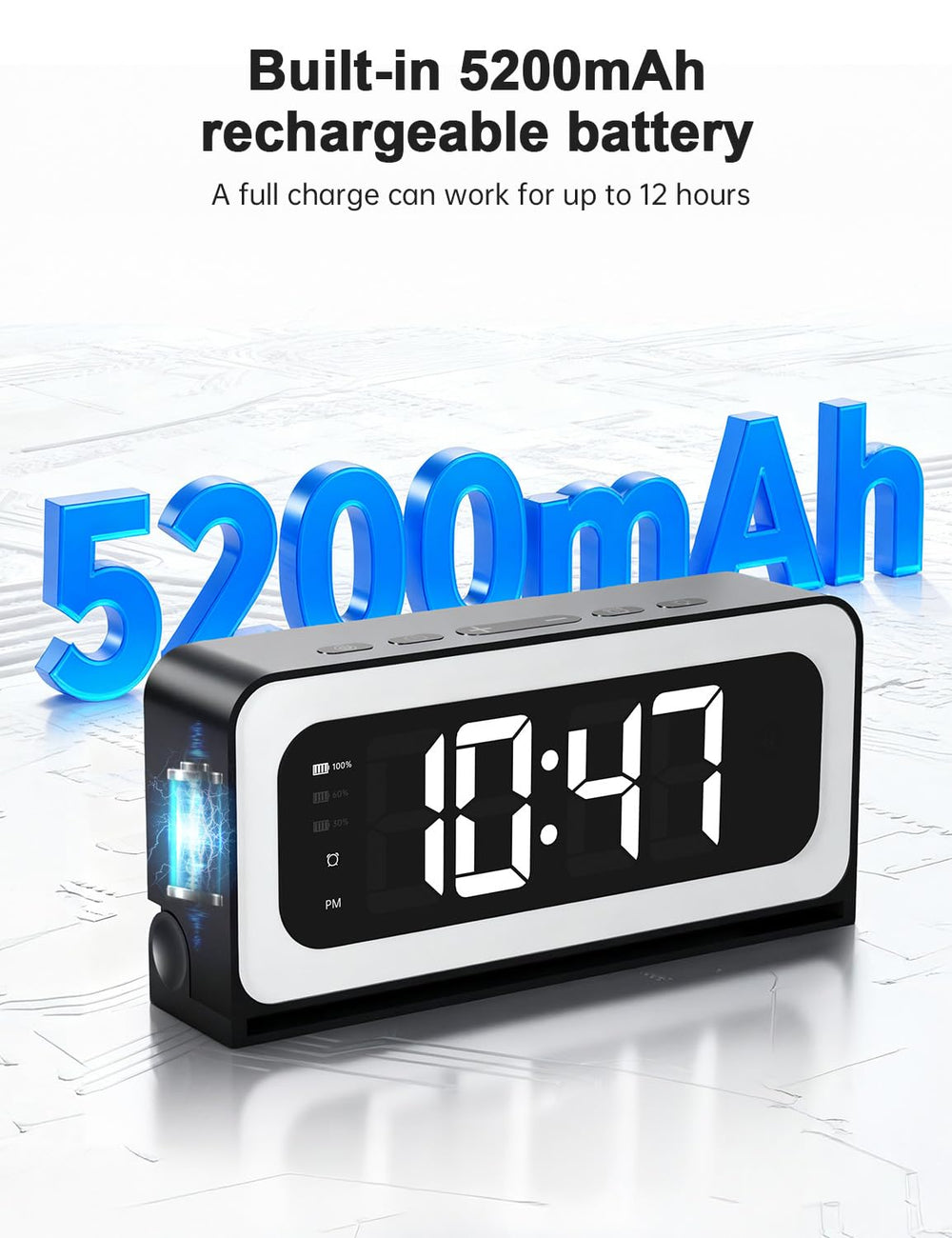 JUFLSKY Smart Clock Camera cloud and SD storage options up to 128GB