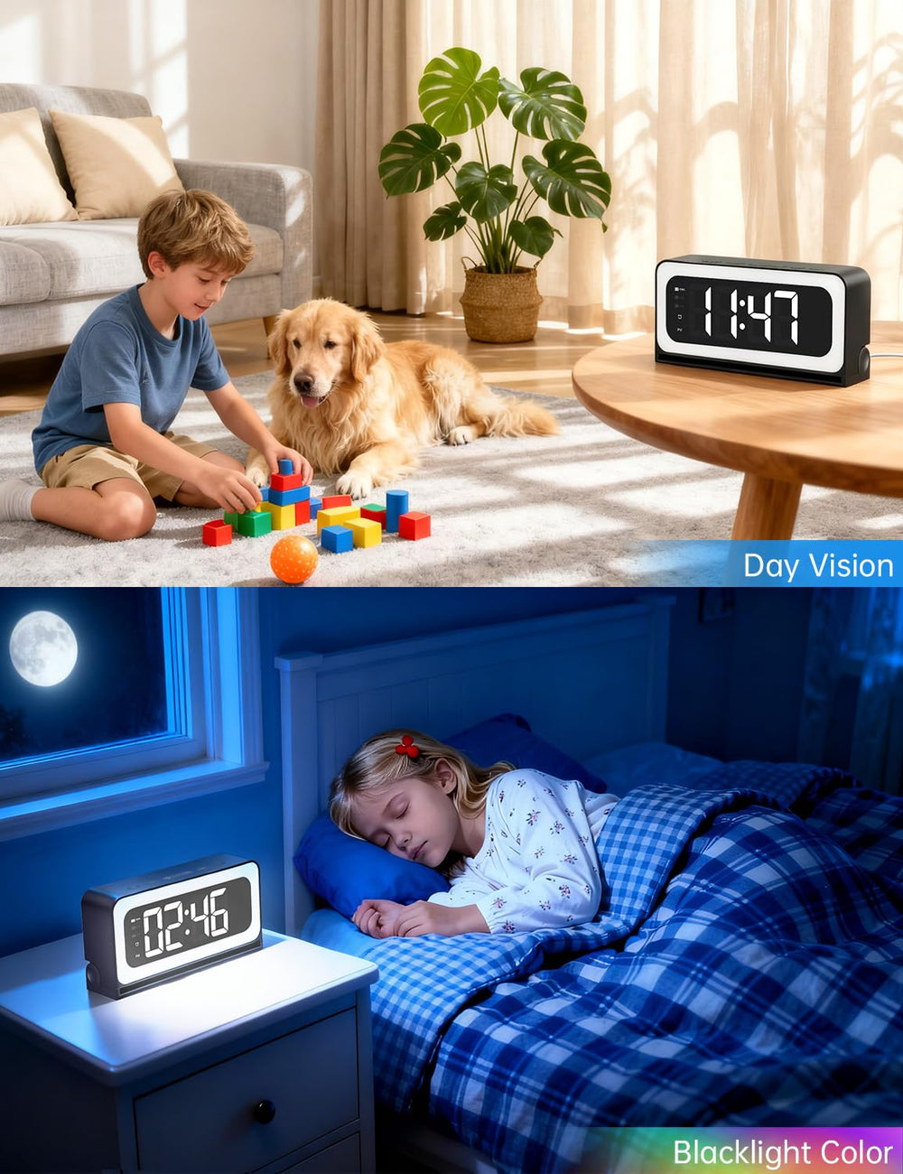 JUFLSKY Smart Clock Camera two-way audio enables family conversations