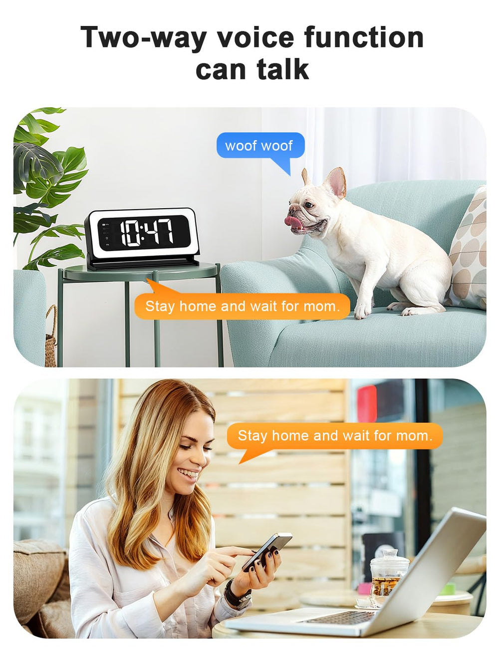 JUFLSKY Smart Clock Camera dual-band wifi setup for stable connection