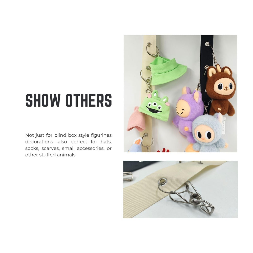 Juglok multi-purpose storage strap keeps hats and small plush items tidy.