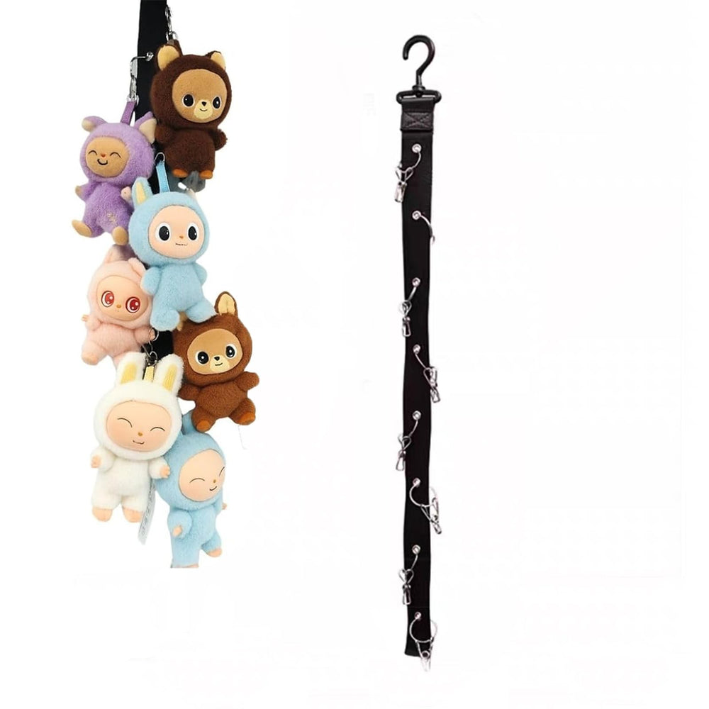 Juglok plush toy display strap wall mount with 8 clips for organized display.