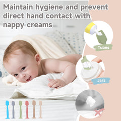 Juhg soft silicone diaper spatula shows durable and easy-clean performance.