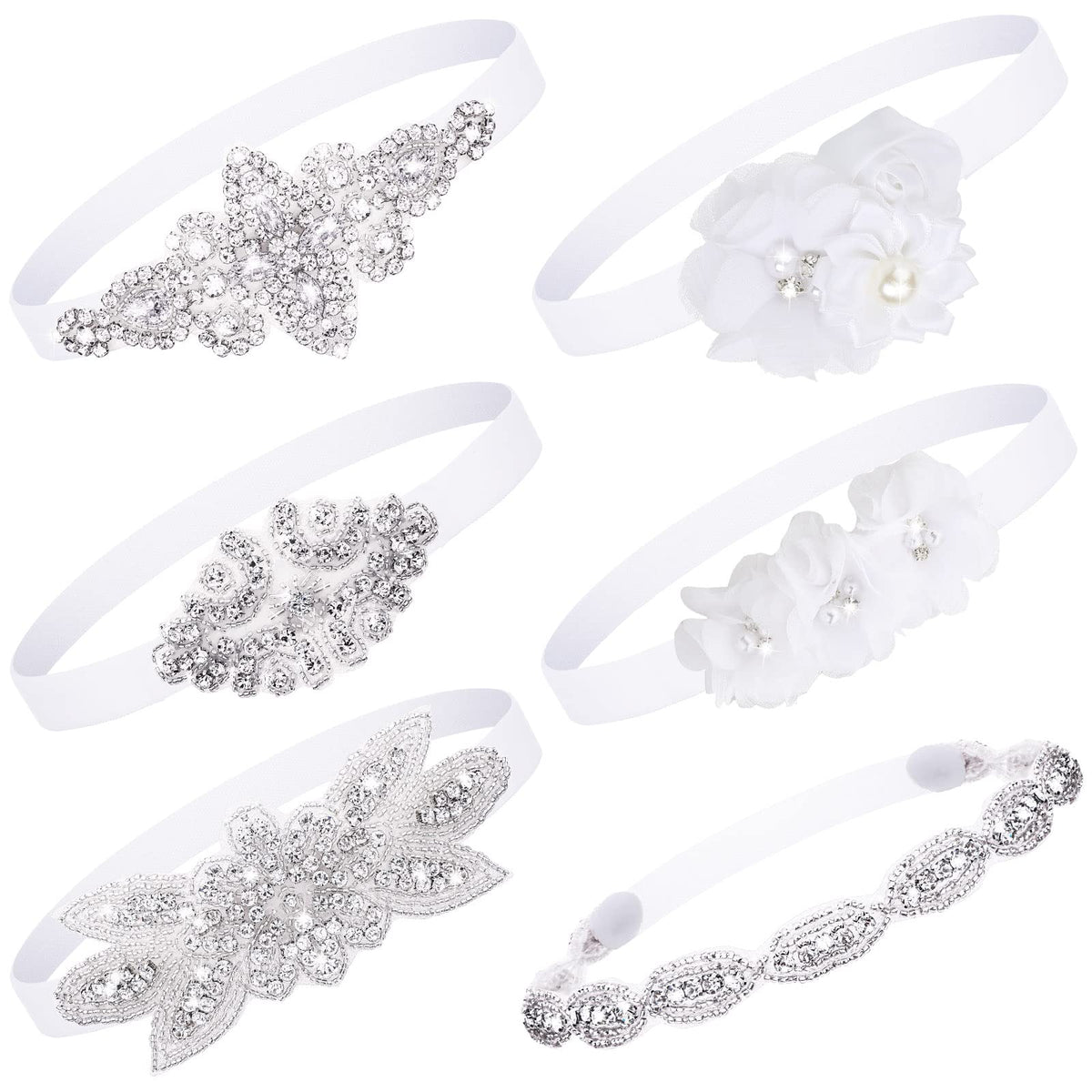 Juinte baptism headbands six-piece set packaged for gifting at ceremonies.