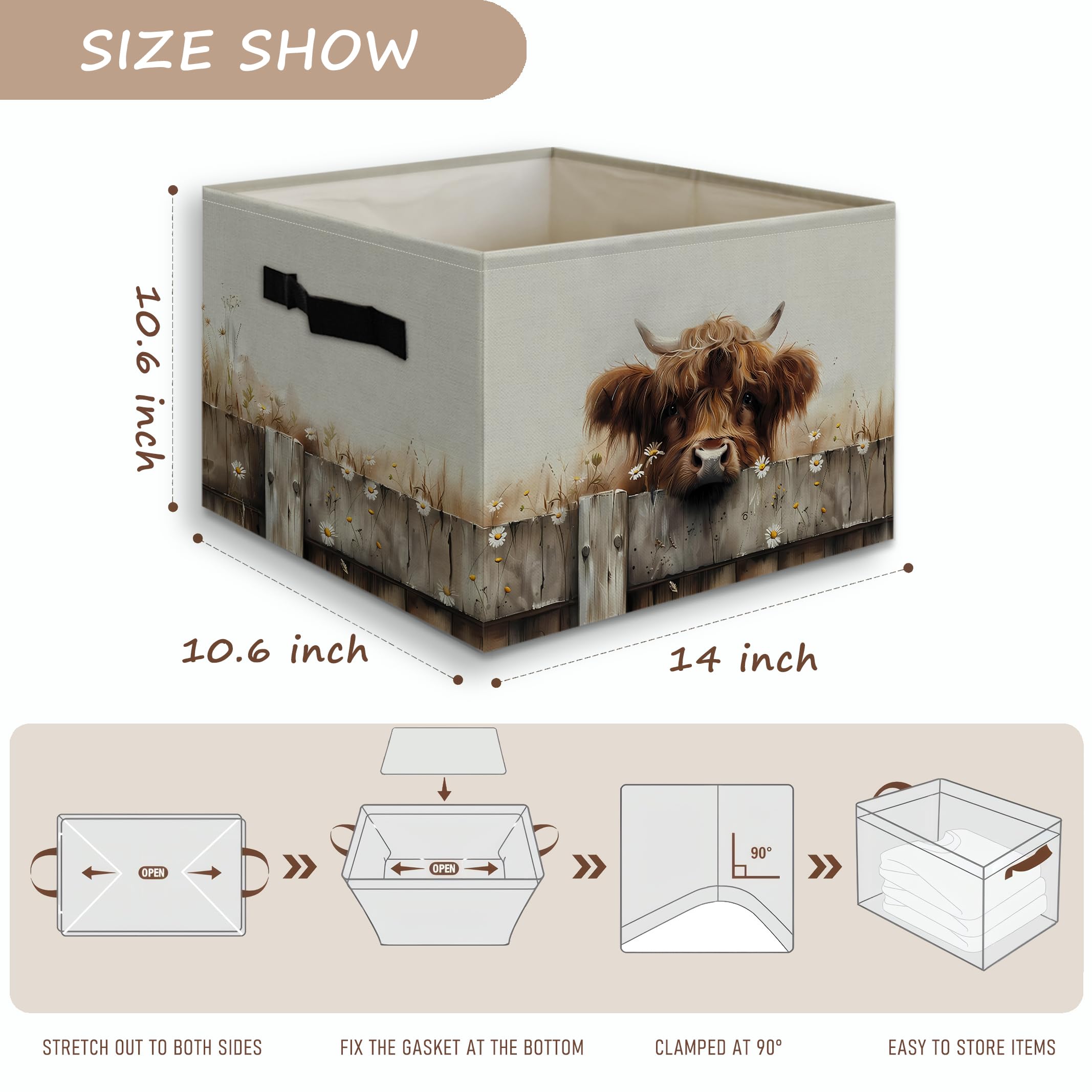 JUIOEIU multiuse storage bin fits clothes, toys, and books across spaces.