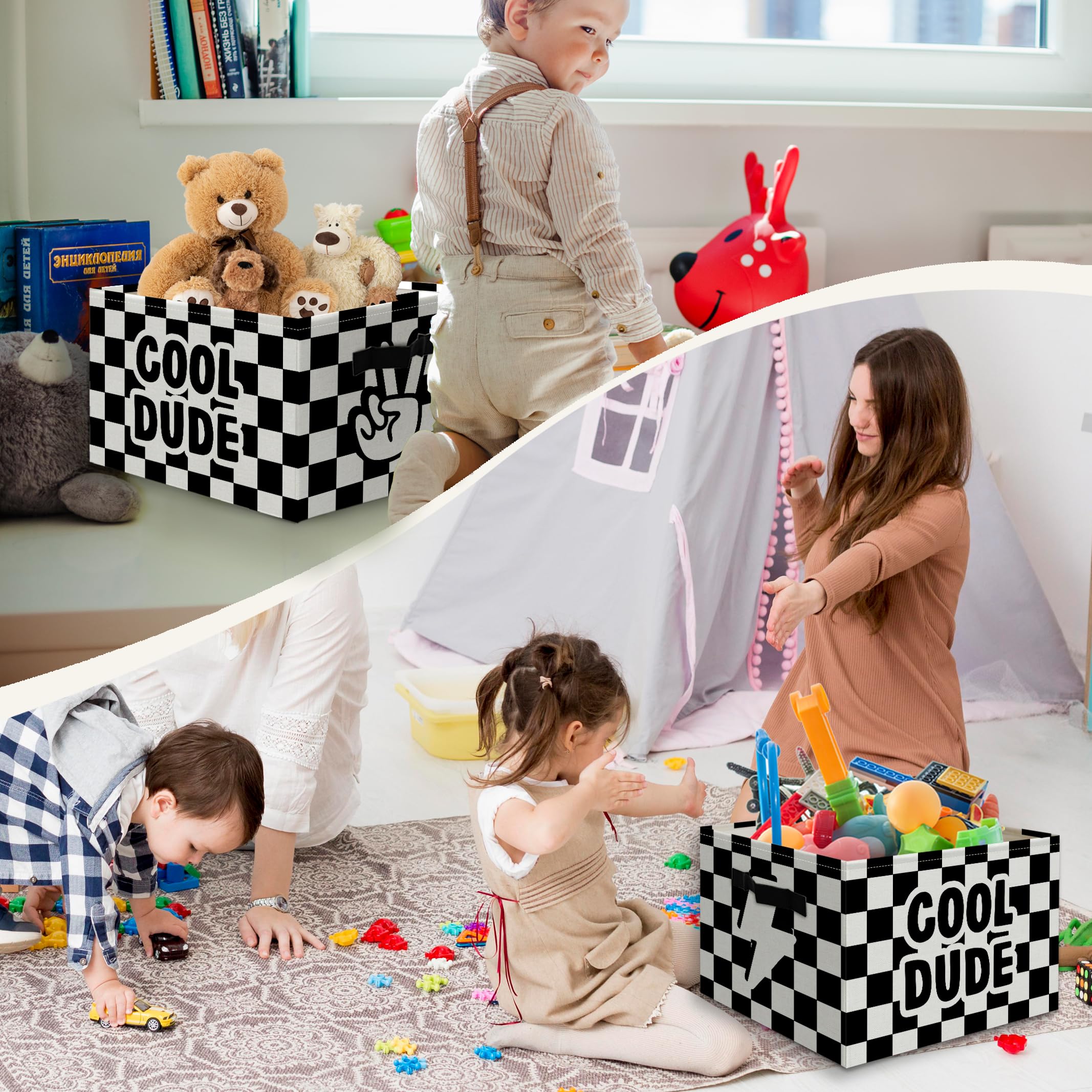 JUIOEIU Cool Dude bin collapsible folded design saves space when not in use.
