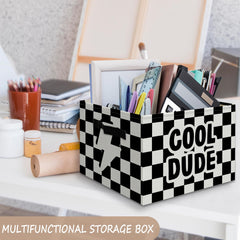 JUIOEIU Cool Dude bin handles closeup shows sturdy grip for easy carrying.