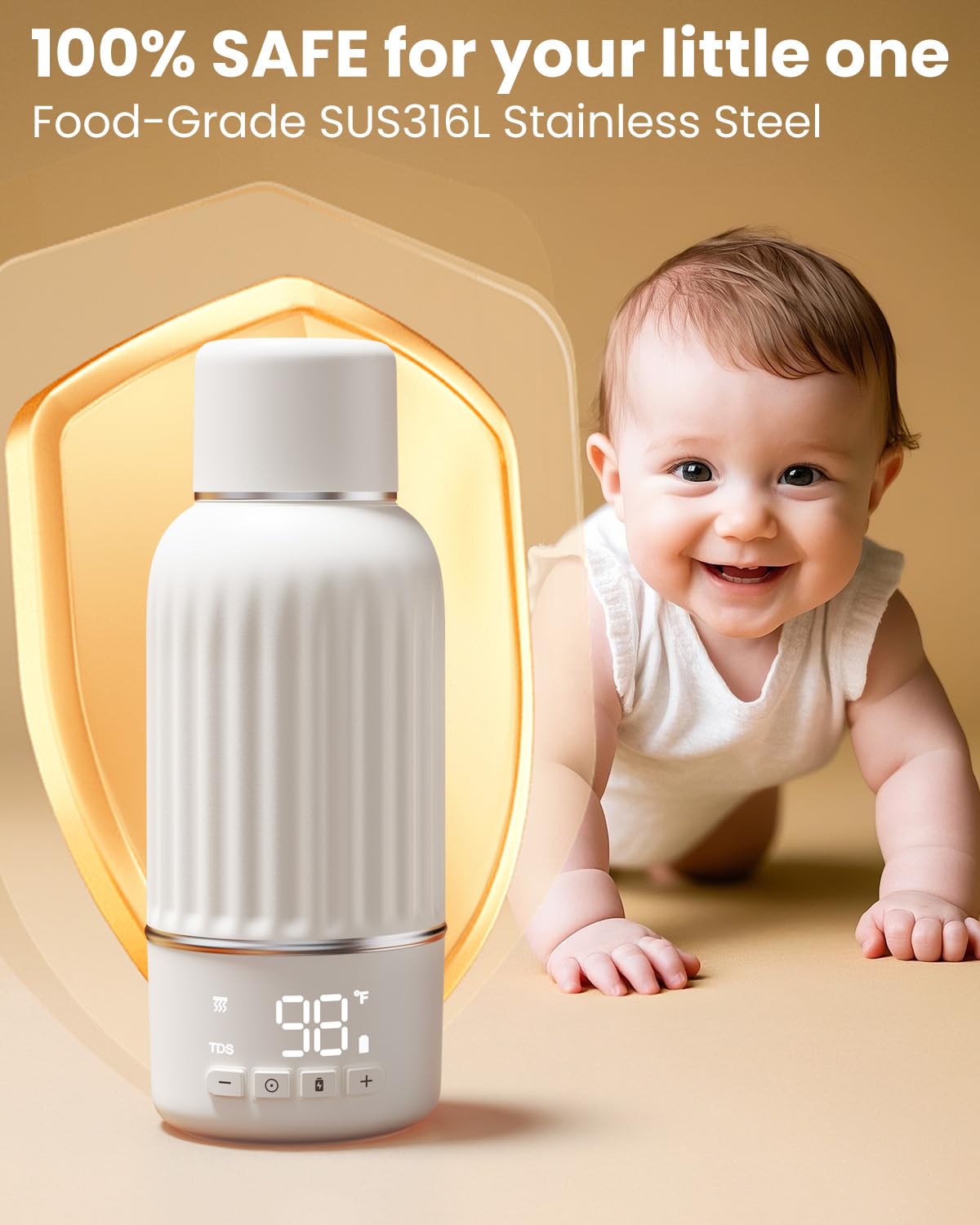 Juissiart LED temperature display provides precise heat control.