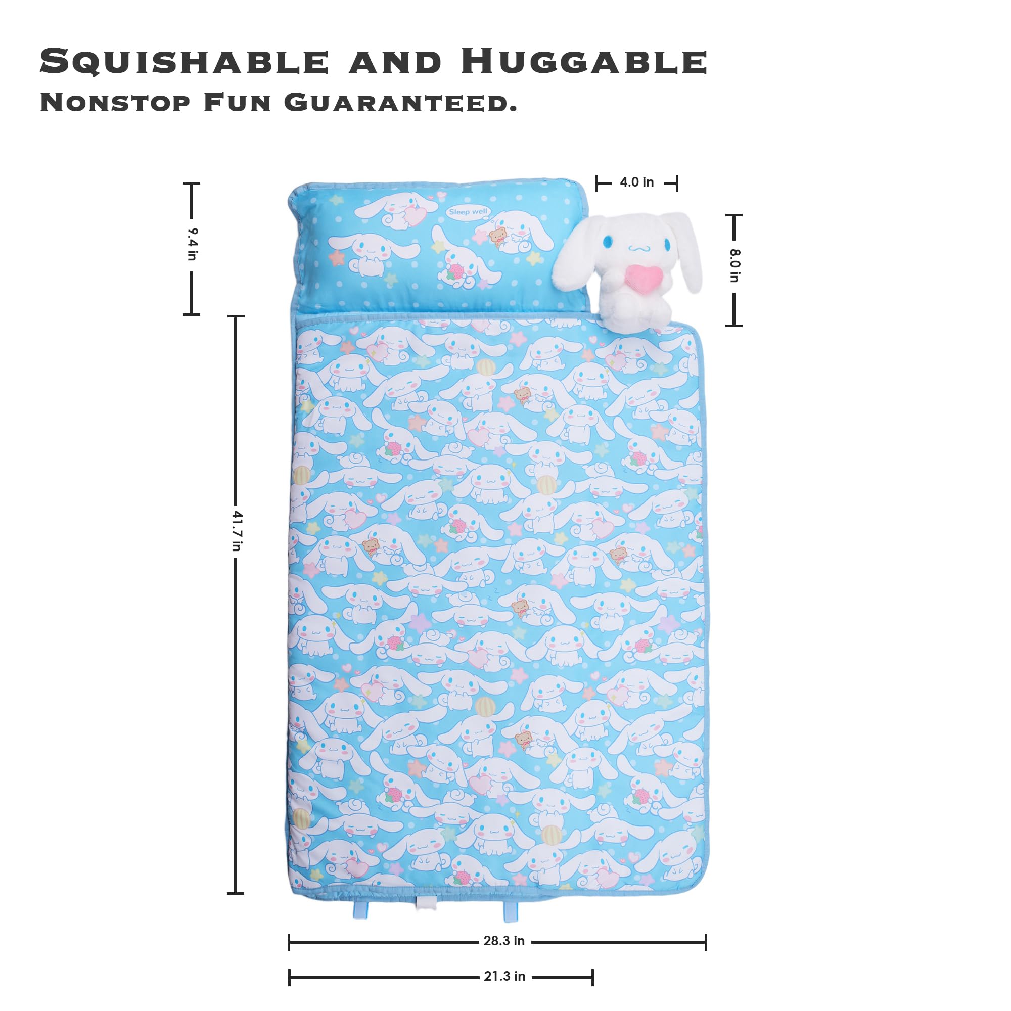 Juju Goods Juju Blue Kawaii Nap Mat child-using picture shows kid enjoying comfy nap time.