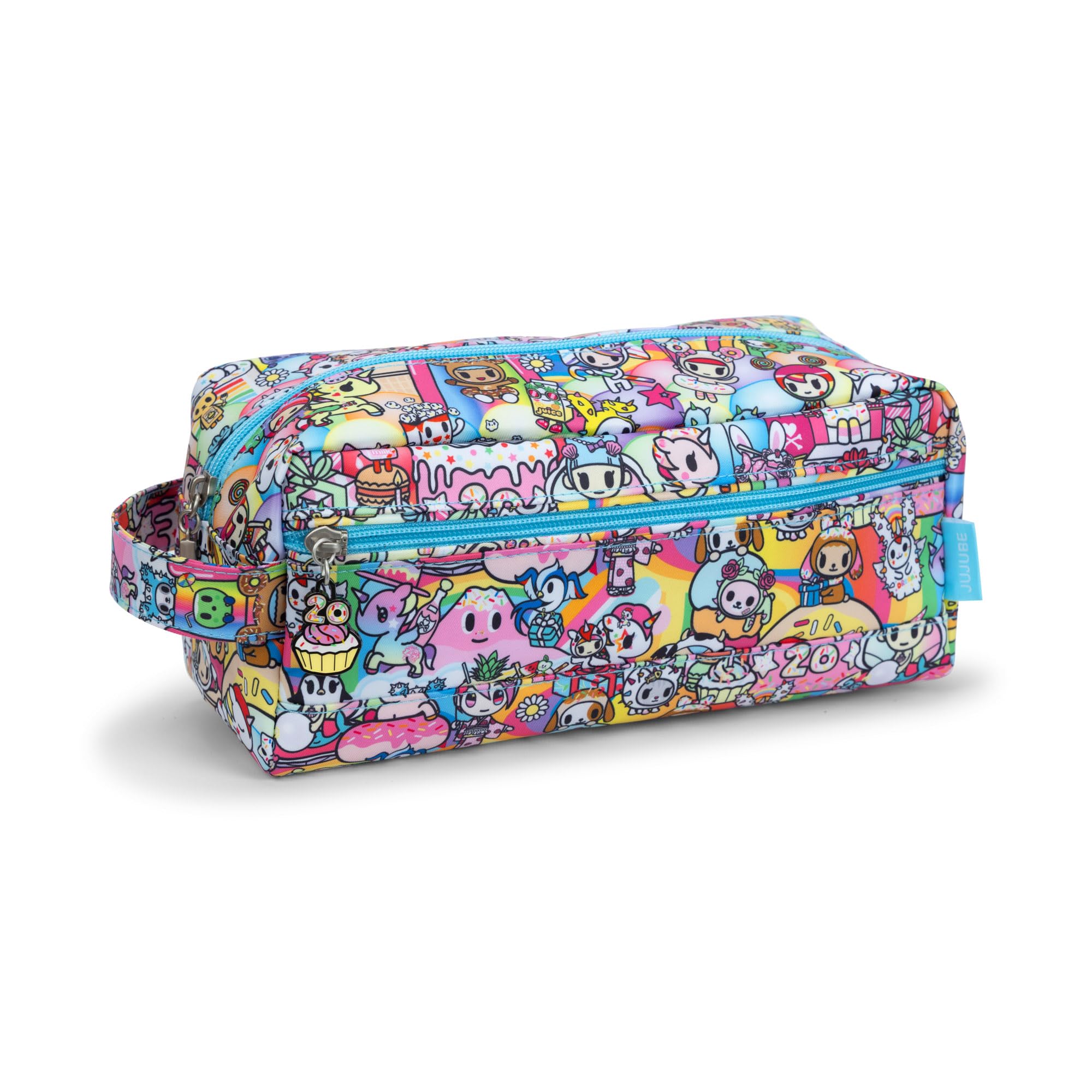 JuJuBe Be Dapper bag close-up showing durable zipper and odor-resistant lining for travel.