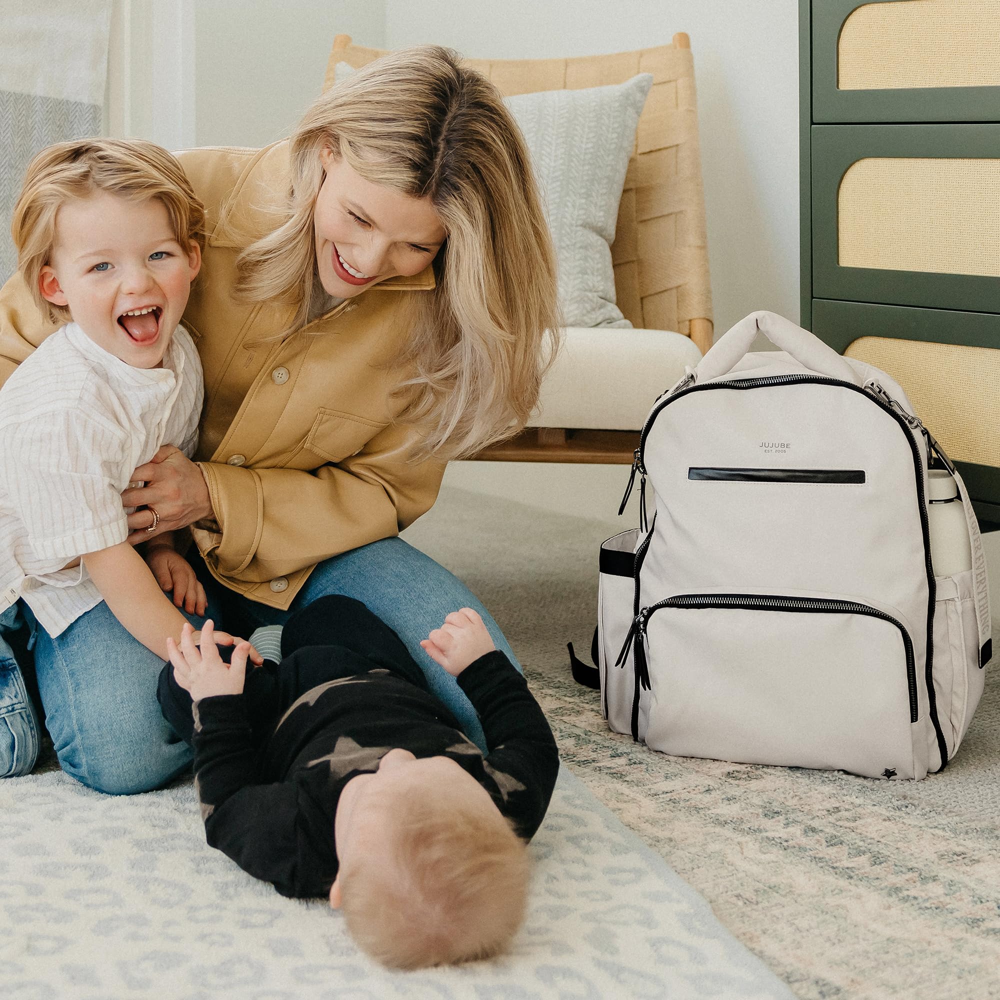 JuJuBe New Classic Diaper Bag Backpack large capacity suits twins and multiples.