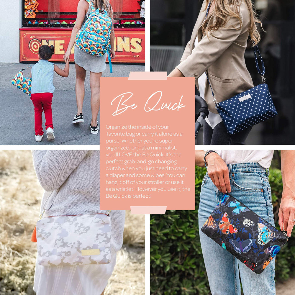 JuJuBe Be Quick travel-ready design fits in strollers or totes for compact trips.