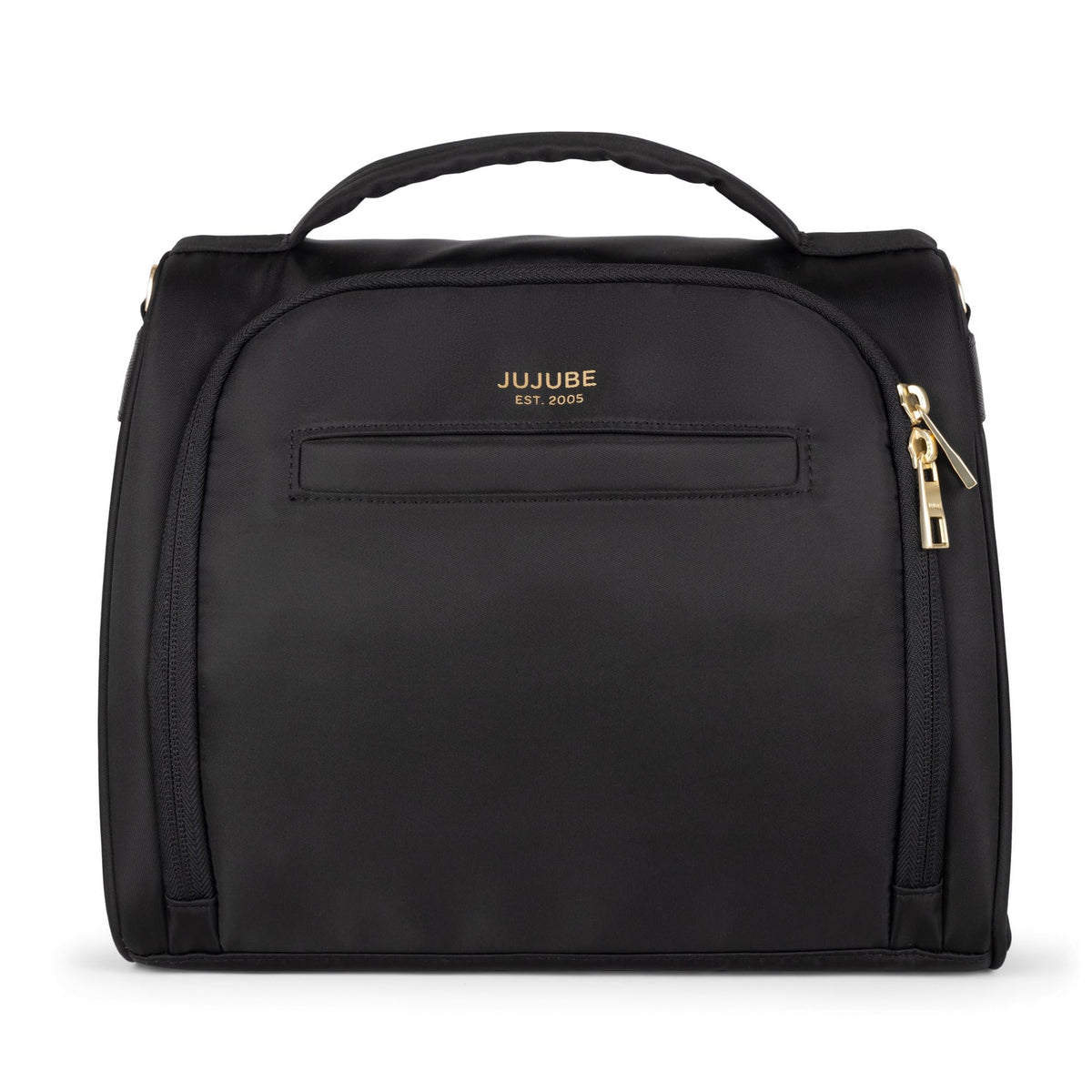 JuJuBe insulated bottle bag front view for on-the-go bottle storage