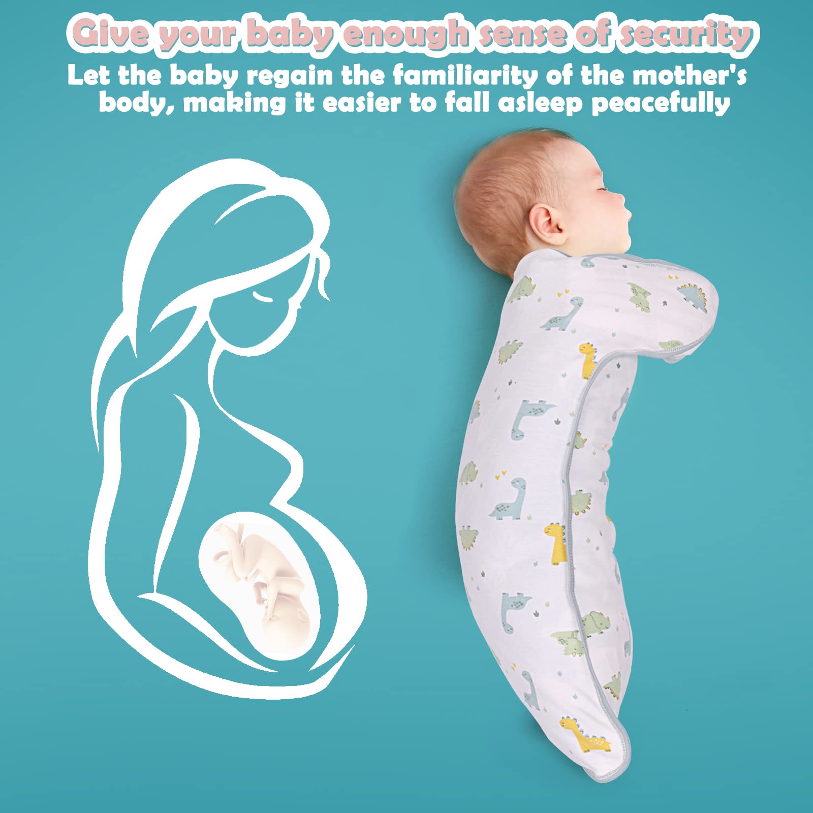 JULYFIRE transition swaddle dinosaur and bear designs add playful comfort.
