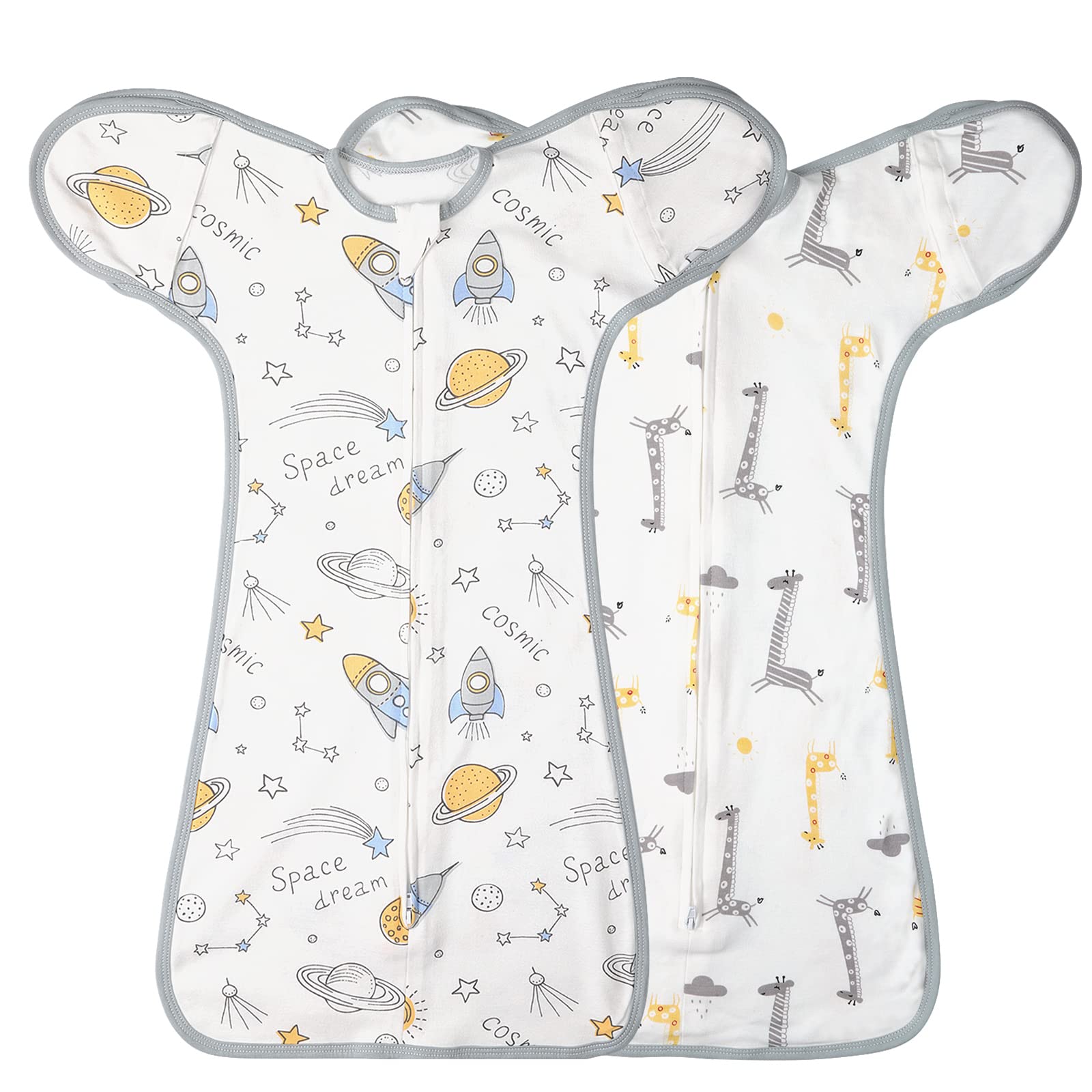 JULYFIRE transition swaddle zipper closeup highlights quick diaper changes while baby stays cozy