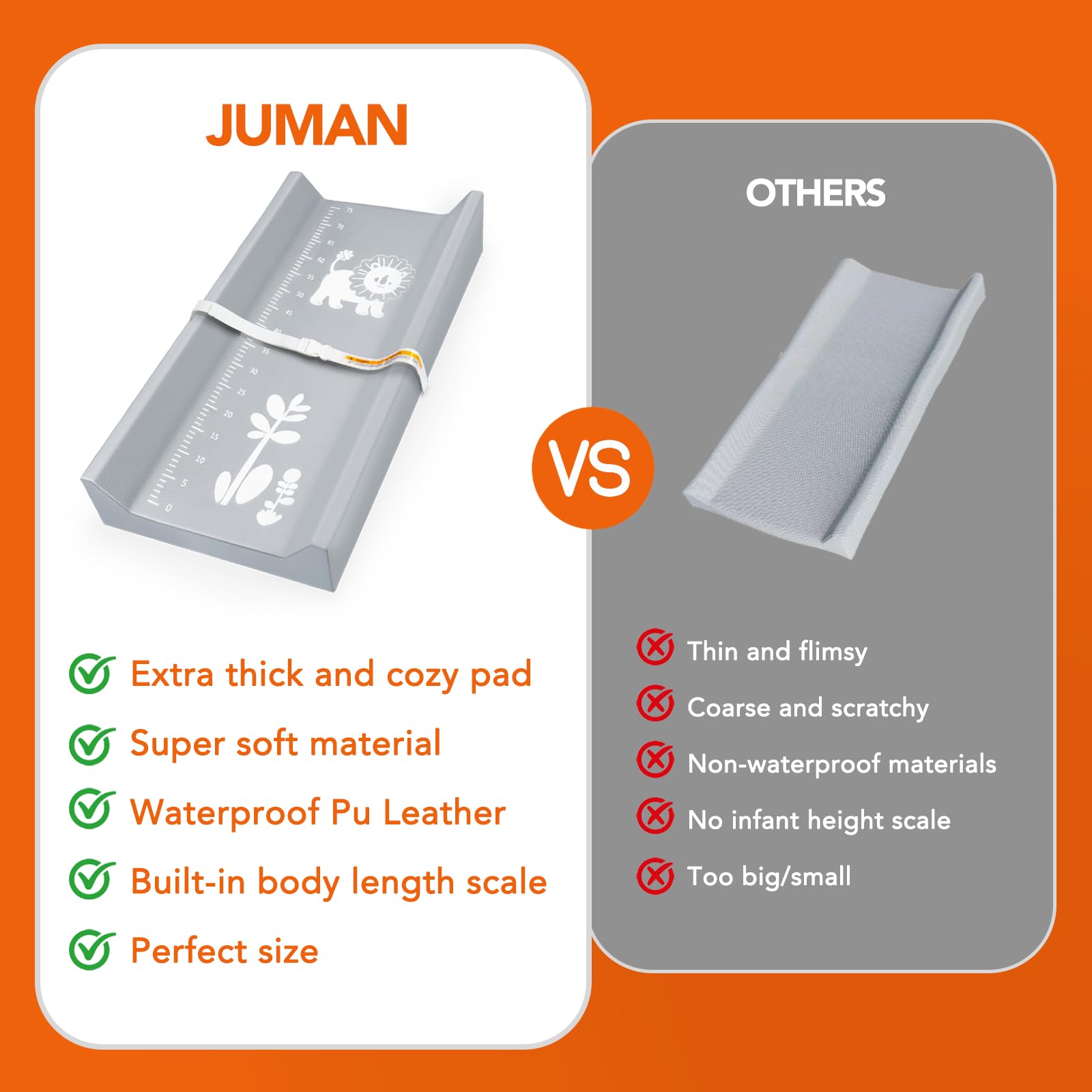 Juman portable travel-changing mat supports on-the-go diaper changes with a compact footprint