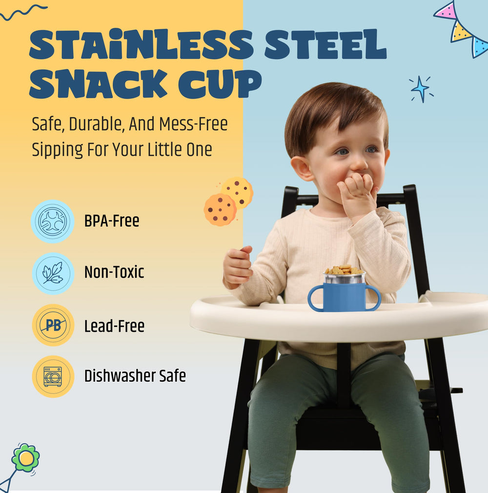 Jumble Dream snack cup measures five inches handle-to-handle for compact storage.